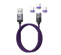 Cargador magnético 60W cable USB C carga rápida 3A, cargador móvil carga rápida tipo C, compatible Redmi Note 15 14 Pro Samsung Galaxy S26 S25 Google Pixel 10 9a 8 Pro iPhone 17 16 (1,2M A-C+3*C)