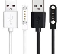 Cargador magnético Compatible con IA P@LAUDNotePin Voice Recorder Cargador magnético para SmartWatch USB Compatible con IA PLAUD NotePin Voice (Negro+Blanco)