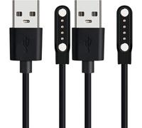 Cargador magnético Compatible con K52 Smartwatch Cargador magnético para SmartWatch USB Compatible con SoPrii K52 /SUNKTA K52 /LIGE K52 /Redriver K52 Smartwatch (Negro+Negro)