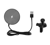 Cargador magnético para coche de 15 W, dispositivo de carga inalámbrica rápida mejorado N52, imán fuerte, soporte seguro y estable, diseño