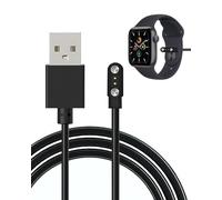 Cargador Magnético para Reloj Inteligente, Cable USB 2 Pinos, Espaciado de Contactos de Carga de 4mm, Compatible con la Mayoría de Relojes Inteligentes y Rastreadores de Actividad Física
