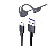 Cargador Magnético USB 3.3 Pies para SHOKZ OpenRun Pro 2 Auriculares - Cable de Recarga por Inducción con Reloj Magnético, Compatible con SHOKZ Auriculares (Negro+Blanco)