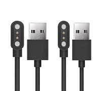 Cargador Magnético USB Compatible con OUKITEL Reloj Inteligente V7 Pro 1,91 Pulgadas- Incluye Cable de 3.3 Pies, Conexión Segura para OUKITEL V7 Pro SmartWatch (Negro+Negro)