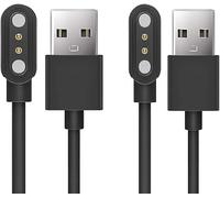 Cargador Magnético USB Compatible con RUIMEN H1 1.85" Pulgadas Reloj Inteligente- Incluye Cable de 3.3 Pies, Conexión Segura para Smartwatch TotsyFun T5pro (Negro+Negro)