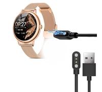 Cargador Magnético USB Compatible con RUXINGX Reloj Inteligente Mujer 1,19 Pulgadas- Incluye Cable de 3.3 Pies, Conexión Segura para RUXINGX AK98 SmartWatch (Negro)