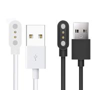 Cargador Magnético USB Compatible con SPC Smartee Duo 3 Smartwatch Reloj Inteligente 1,93” - Incluye Cable de 3.3 Pies, Conexión Segura para SPC Smartwatch (Blanco +Negro)