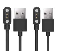 Cargador Magnético USB Compatible con SPC Smartee Duo 3 Smartwatch Reloj Inteligente 1,93” - Incluye Cable de 3.3 Pies, Conexión Segura para SPC Smartwatch (Negro+Negro)