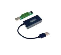 Cargador micro USB LCD, comprobador de voltaje y corriente batería, detector resistencia carga 2 A/1 A con interruptor(Black and Load)