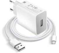 Cargador Modelo MDY-10-EF (18W) Carga Rápida 3.0 más Cable USB Tipo C Compatible con Xiaomi Mi 8 SE, Redmi Note 7 Pro, Mi 9T Pro, Mi MAX 3, Blanco