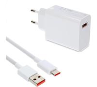 Cargador Modelo MDY-11-EZ (33W) Carga Rápida más Cable USB Tipo C (5A) Compatible con Xiaomi Note 10, Note 10 Pro, Mi 10T, Mi 10T 5G, Mi 10T Lite 5G