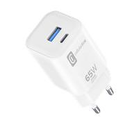 Cargador móvil - CellularLine, Doble puerto, 65W, Para todos los dispos, Blanco