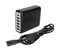 Cargador multipuerto para escritorio, potente salida total de 100 W con monitoreo NanoPulse, compatibilidad universal y asignación precisa de