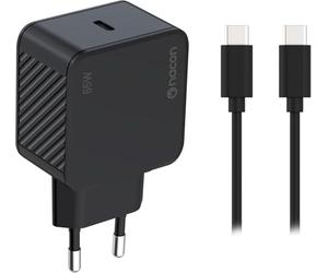 Cargador NACON para ROG Xbox Alliance y Alliance X, Adaptador de CA de 65 W con Power Delivery, Carga rápida, Compatible con PC, Smartphone y Switch. Cable USB-C de 1,5 m Incluido - XBXROGADAPT65
