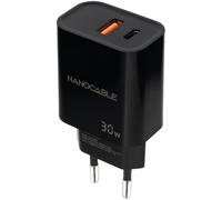 Nanocable 10.10.2012 - cargador usb-c pd y usb-a qc 30w, doble puerto