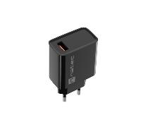 CARGADOR NATEC RIBERA 18W 1XUSB-A QC3.0 NEGRO