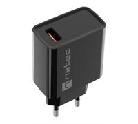 CARGADOR NATEC RIBERA 18W 1XUSB-A QC3.0 NEGRO