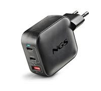 Cargador NGS BUD100WTINY GaN 100W USB-C PD PPS y USB-A compacto
