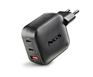 Cargador NGS BUD100WTINY GaN 100W USB-C PD PPS y USB-A compacto