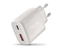 Cargador NGS EON 45W Blanco GaN USB-C PD PPS y USB-A QC3.0 Compacto
