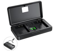 Cargador NP-120 (sin batería): cargador de dos canales, pantalla LED, compatible con las baterías de los modelos de cámaras Casio EX-S300, ZS20, ZS15, Z690, Pentax Optio MX4, MX550,FX10, 750Z, etc.