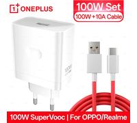 Cargador Oneplus Original 100W 80W adaptador USB SUPERVOOC tipo C 10A Cable para cargadores rápidos Oppo Realme One Plus 15 13 12 11 Pro
