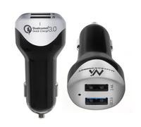 Cargador para coche 2.4A 2x cables USB Maclean incluidos alta velocidad segura