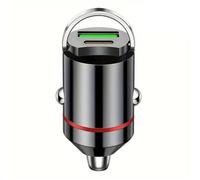Cargador para Coche, Carga rápida USB PD de 30 W for Mini USB-C Oculta en Encendedor. Compatible con Xiaomi, Samsung y Huawei(Black Red)