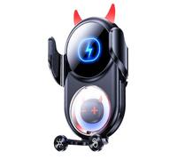 Cargador para Coche inalámbrico Giratorio Soporte móvil, Soporte para teléfono antivibración, Abrazadera para teléfono para Tablero, Carga rápida de 360 °, Soporte Divertido de Agarre para el