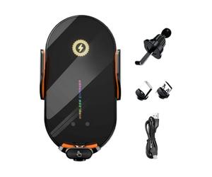 Cargador para coche inalámbrico, teléfono móvil rápido de 66 W con soporte para ventilación, soporte de carga compatible con Qi, ángulo de visión óptimo, cuna gratuita para navegación, viajes por