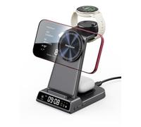 Cargador para Garmin Watch, Estación de Carga Magnético para iPhone 18 Pro | Cargador Inalámbrica 3 en 1 para Garmin Forerunner, Instinct, Vivoactive, Venu, Fenix & AirPods Pro 3/4, SwanScout C02GM