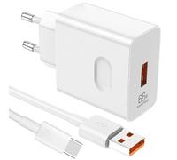 Cargador para Honor Magic 7 6 5 Pro Lite 200 V3 V2 USB C Carga Rápida, 66W Carga Rápida Supercarga Adaptador Cargador con Tipo C Cable 1M, para Honor 200 90 Smart 70 Lite X6b X8a X7a X6a
