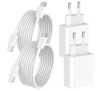 Cargador para iPhone 16, 4 unidades, certificado Apple MFi, 20 W, USB C, cargador rápido y 2 m, cable de carga eléctrica, adaptador de pared, alimentación para iPhone 16/16 Plus/16 Pro/16 Pro Max/15