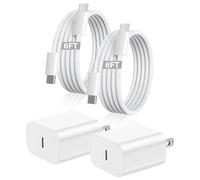 Cargador para iPhone 17 y 16, paquete de 2 cargadores rápidos USB C para Apple Charge tipo C, bloque de carga rápida y cable tejido USB C a C de 6 pies para iPhone 17 Pro Max/17 Pro/Air/16 Plus/16E/15