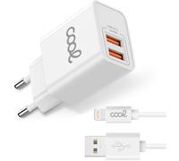 Cargador para iPhone 2xUSB + Cable Lightning 2.4A (1.2mts) - COOL
