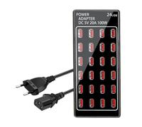 Cargador para múltiples dispositivos, Cargador USB 12 24 puertos múltiples HUB 100W estación de carga Dock adaptador de corriente de pared de escritorio Universal Carga rápida con múltiples puertos(Co
