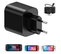 Cargador para Nintendo Switch 2, Adaptador de Corriente para Switch 2 Dock y Controlador Pro/Switch Lite, Adaptador de 60W Carga Rápida Compatible con Modo TV/Switch/Switch OLED