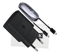 Cargador para Samsung Galaxy S23, Galaxy S23 Plus, Galaxy S23 Ultra, M32, A52s, A73 5G, M23, M33, M53 5G, Tab S7 FE, Tab S7 Plus 5G con paño de limpieza de pantalla Shlok