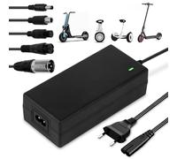Cargador para Scooter, 42V 2A Cargador de Batería, Cargador Patinete Electrico con 5 Adaptadores para Xiaomi M365 Pro/Ninebot, Adaptador de Cargador para Scooter Eléctrico y Equilibrio Hoverboard