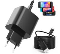 Cargador para Switch 2, Adaptador De Corriente para Switch2, Carga Rápida de 60W USB Tipo C, Compatible con Modo TV Dock SwitchLite/SwitchOLED/Steam Deck/Switch Dock Adapter (Negro)