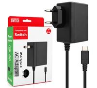 Cargador para Switch Nintendo 39W Carga Rápido USB C 15V 2,6A | Compatible con Nintendo Switch/Lite/OLED/Steam Deck/Modo TV/PlayStation USB Tipo C Adaptador Alimentación Portal 1,5M