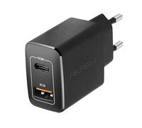 Cargador Pared Doble USB-A QC 3.0 + USB-C PD 20W Carga Rápida Akashi