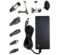 Cargador Patinete Electrico, 42V 2A Cargador Adaptador para Hoverboard 36V Universal Cable de Carga con 6 Conexiones para Xiaomi M365 Hoverboard Patinete Electrico Scooter Eléctrico EU Plug
