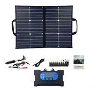 Cargador plegable portátil del panel solar de 50W para el poder para los generadores con resistente a la intemperie para el uso al aire libre (B)