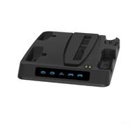 Cargador portal para Playstation con ventilador de refrigeración y estación de acoplamiento de controlador dual para auriculares PS5 Edge Gamepad Soporte remoto Negro Material ABS Diseño de ahorro de