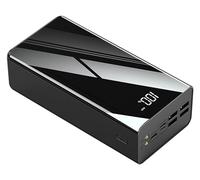 Cargador Portátil 40000-100000Mah Power Bank Paquete De Batería De Alta Capacidad con Pantalla Puede Cargar 4 Dispositivos Al Mismo Tiempo Carga Rápida For Teléfonos Inteligentes(D,80000mah)