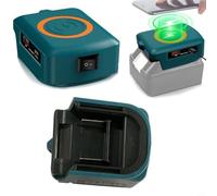 Cargador Portátil ABS para Baterías 14.4V-22V Exterior | para carga inalámbrica 15W, compatible BL1830, material ABS , para ideal obras construcción