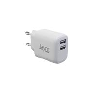 Cargador portátil Cargador rápido dual USB-A 12W 2.4A Jaym blanco - JAYM - Jaym blanco - Puerto USB doble - USB-A