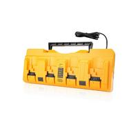 Cargador Portátil de 4 Ranuras DCB104 Cargador de Repuesto para 20 V Compatible con Múltiples Baterías para Enchufe del Reino Unido