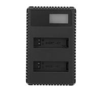 Cargador portátil de batería para cámara compatible con el cargador doble USB para cámara AHDBT-401 con pantalla LCD.