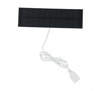 Cargador portátil de panel solar de 2 W, dispositivo USB con ventilador de luz para sistema de iluminación de jardín, carga móvil, panel monocristalino al aire libre